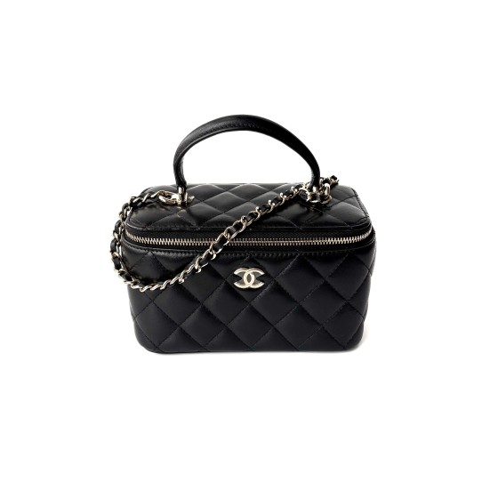 Chanel Vanity Case Bag in Quilted Lambskin